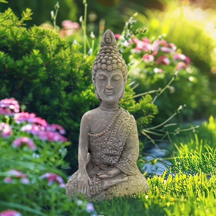 Sitzendes Buddha aus Kunststein | 15x11x25 cm - WA419161