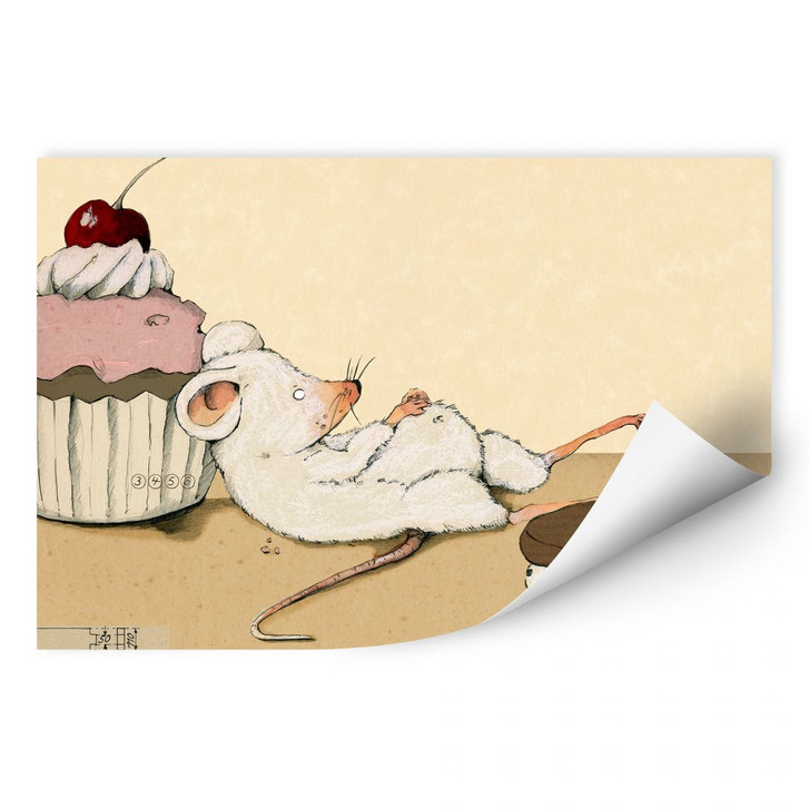 Wallprint Loske - Maus mit Muffin - WA186208