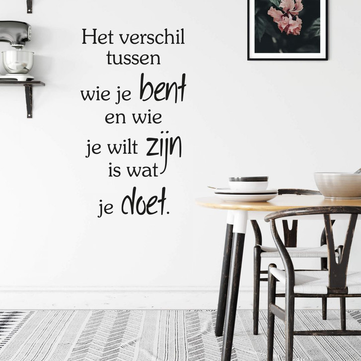 Wandtattoo Het verschil tussen... - WA211778