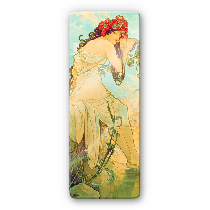 Glasbild Mucha - Jahreszeiten Sommer - WA125820