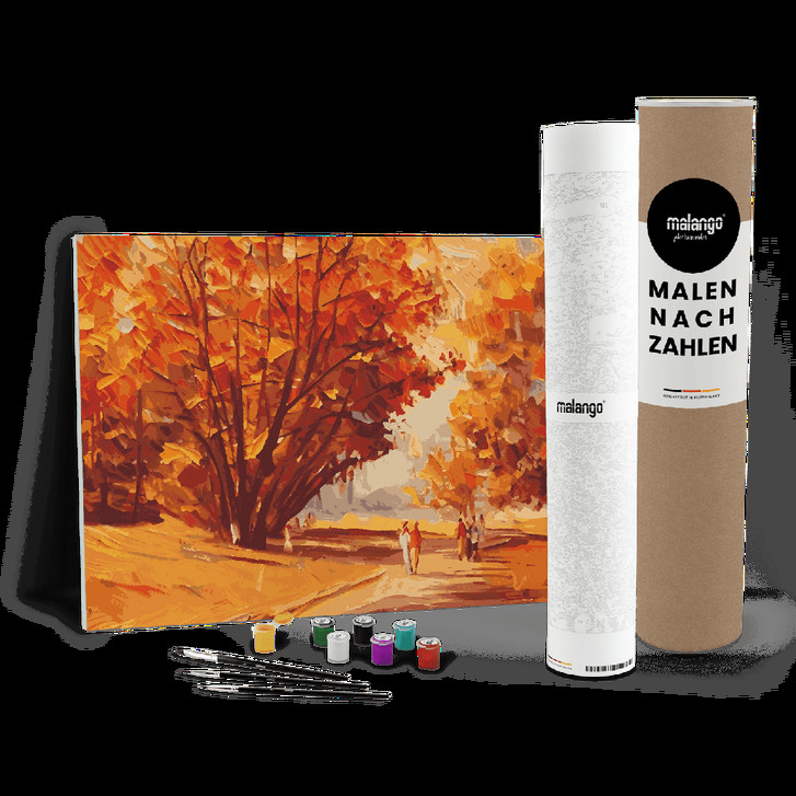 Malen nach Zahlen Leinwandbild - Herbst im Park - WA447126