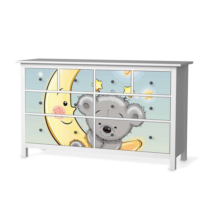 Möbelfolie IKEA Hemnes Kommode 8 Schubladen - Teddy und Mond - CR114902