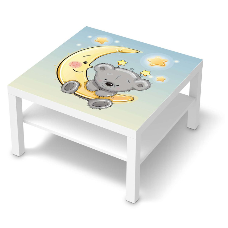 Möbelfolie IKEA Lack Tisch 78x78cm - Teddy und Mond - CR118528