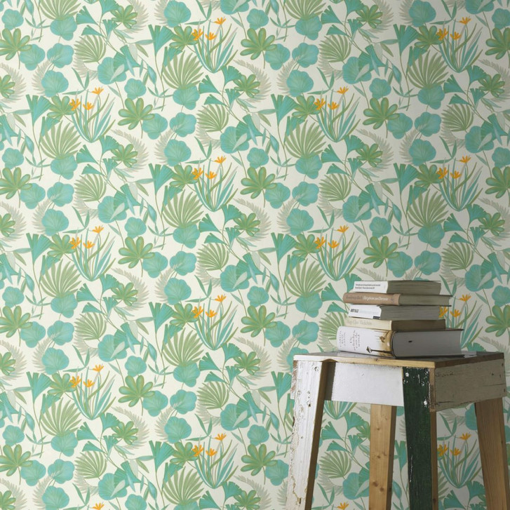 Rasch Vliestapete, Mustertapete Salsa pastelltürkis - WA339127