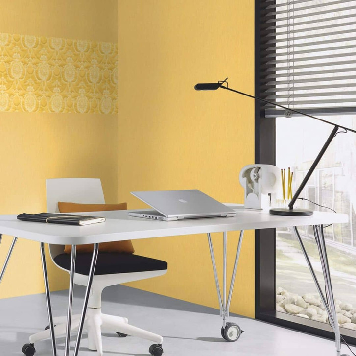 Rasch Vliestapete, Unitapete Trianon XIII currygelb - WA339692
