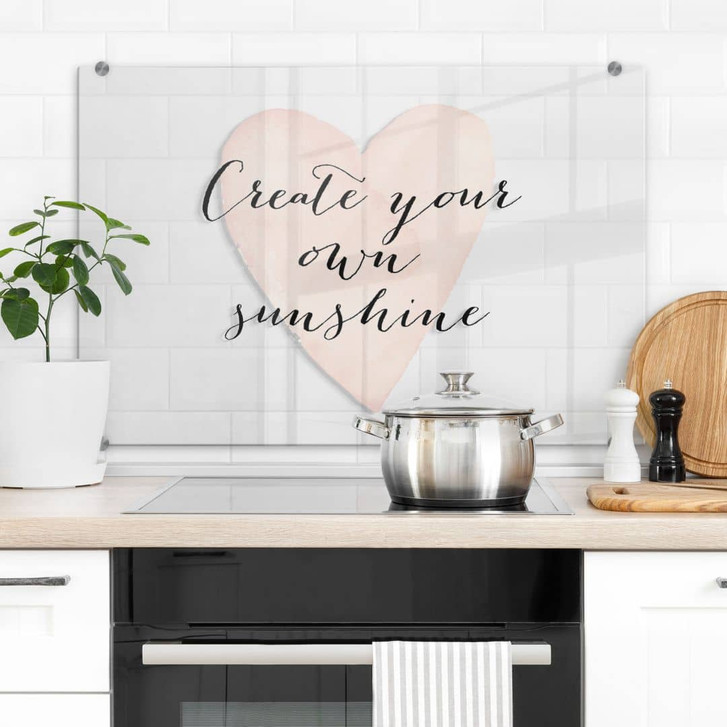 Spritzschutz transparten Confetti & Cream - Create your own sunshine - WA179812