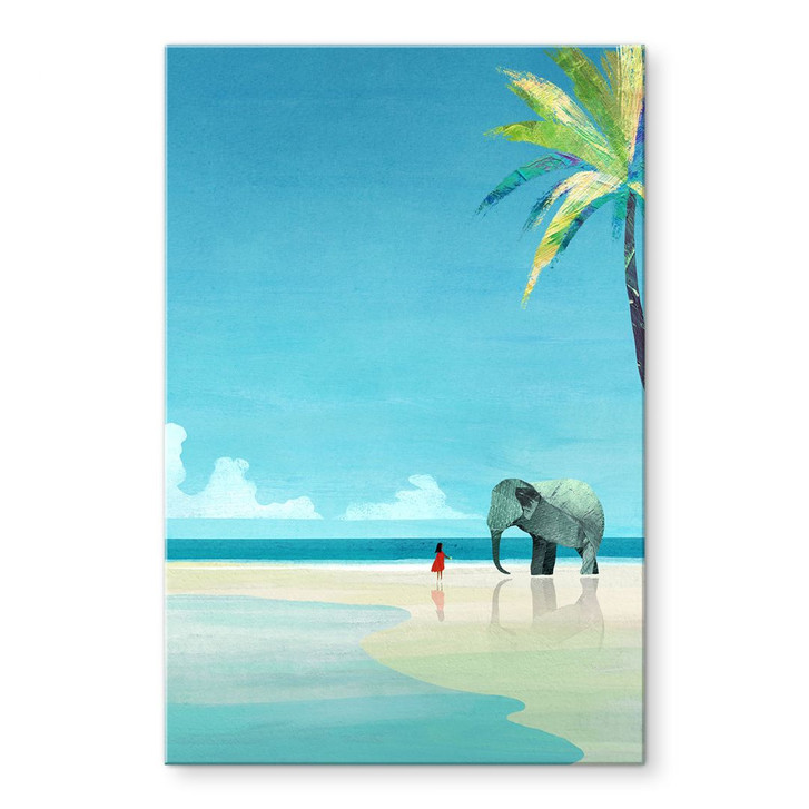 Acrylglasbild Elephant Beach in Indien - Rivers - WA421416