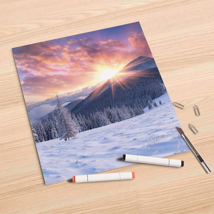 Folienbogen (30x30cm) - Zauberhafte Winterlandschaft - CR107001