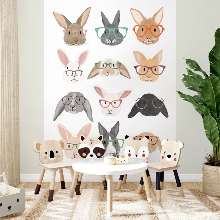 Fototapete Hasen mit Brillen - Melin - WA398391