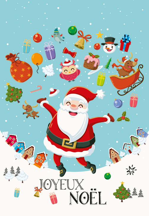 Gutschein Weihnachten - Weihnachtsmann Geschenke Joyeux Noël - CHF 10 - GU530001