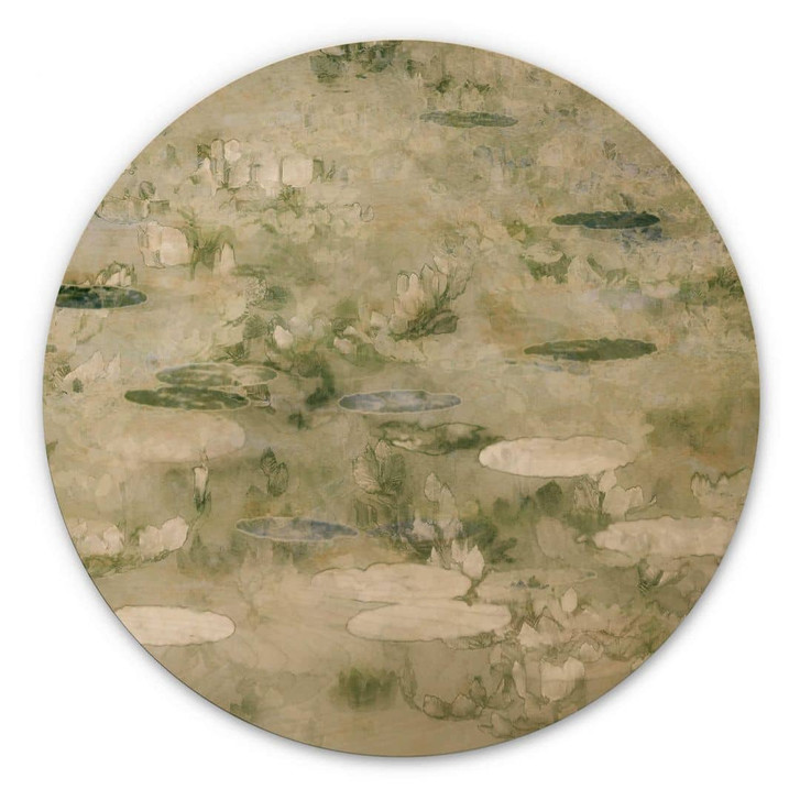 Holzbild Talen - Der Seerosenteich - Rund - WA333045