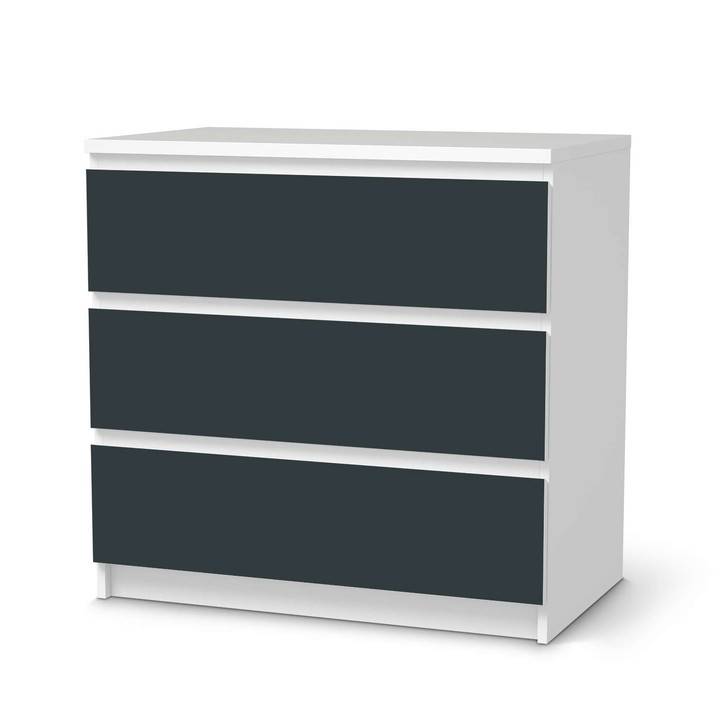 Klebefolie IKEA Malm Kommode 3 Schubladen - Blaugrau Dark - CR109743
