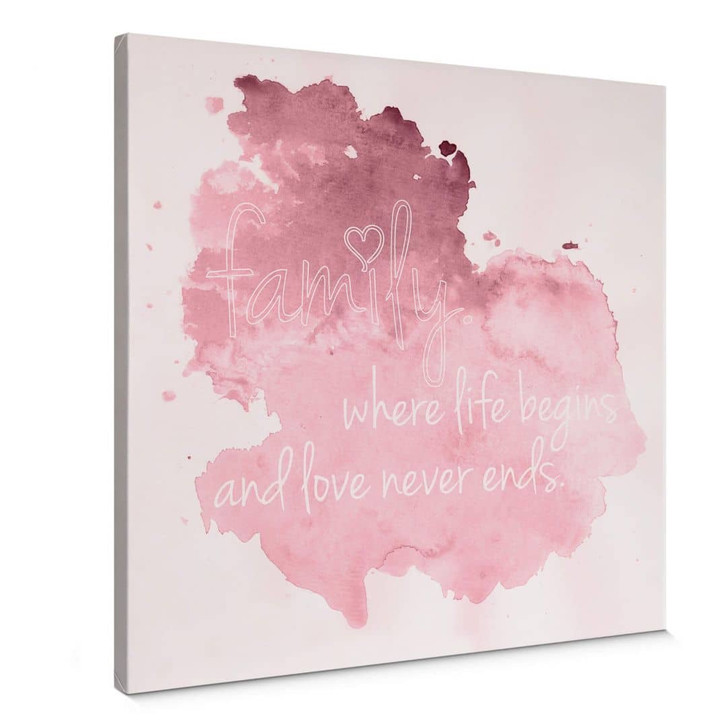 Leinwandbild Family is where life begins 02 - WA362616