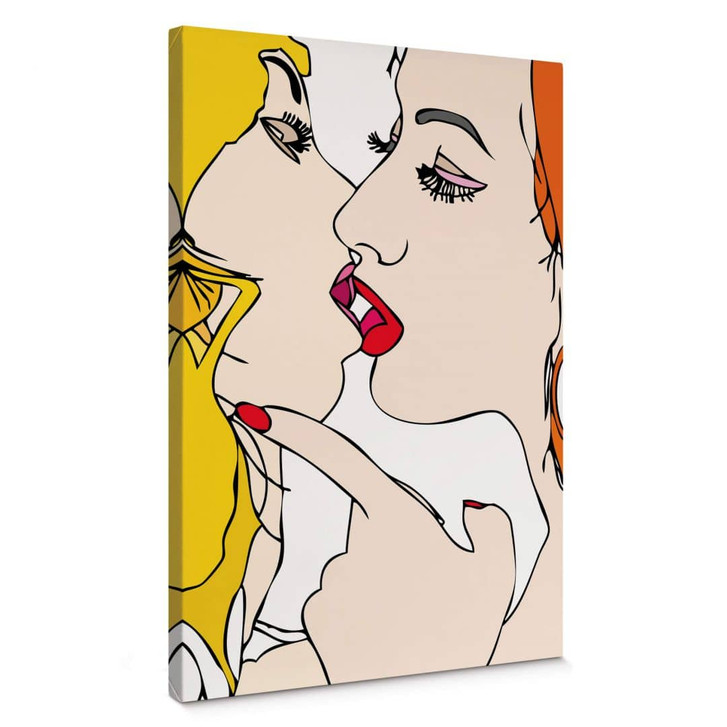 Leinwandbild Küssen verboten - WA420382