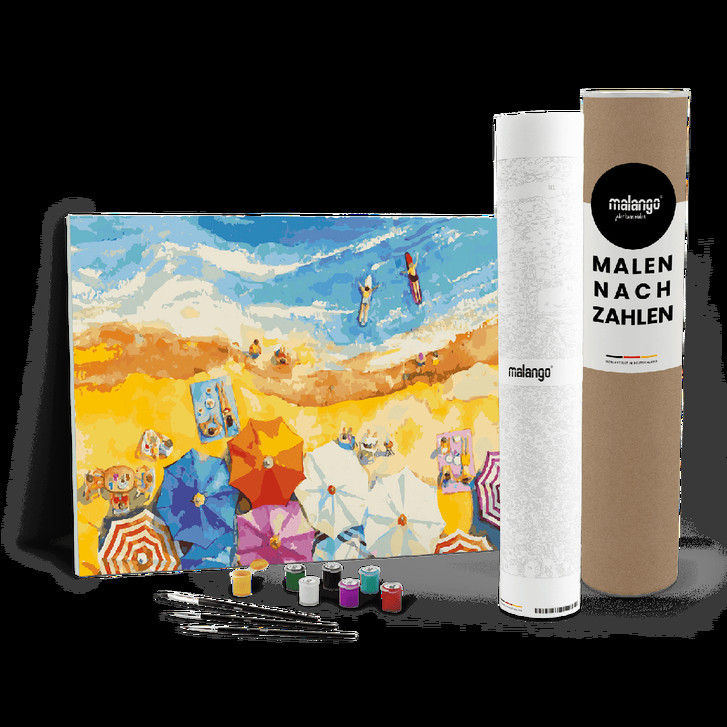 Malen nach Zahlen Leinwandbild - Meer Strand im Urlaub - WA446796