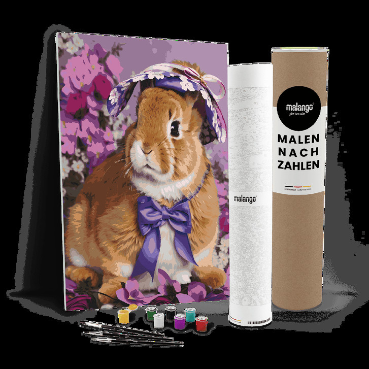 Malen nach Zahlen Leinwandbild - Osterhase Ophelia - WA447452