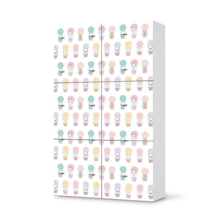 Möbel Klebefolie IKEA Besta Schrank 6 Türen (hoch) - Flying Animals - CR113350