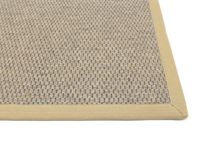 Saba Wollweb 3cm Bordürenteppich Rechteck Wunschmass in Sand - TS517258