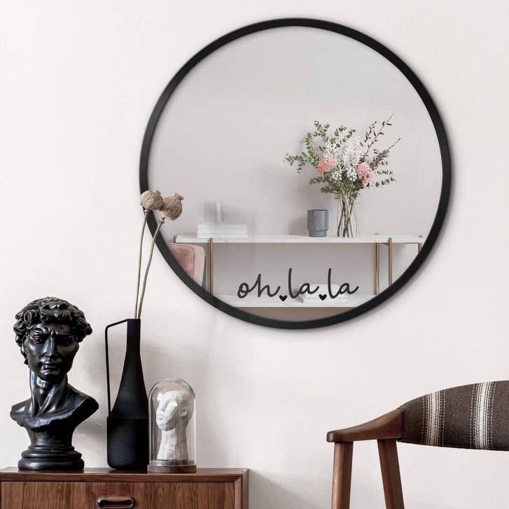 Spiegelsticker Ohlala mit Herzen - WA430209