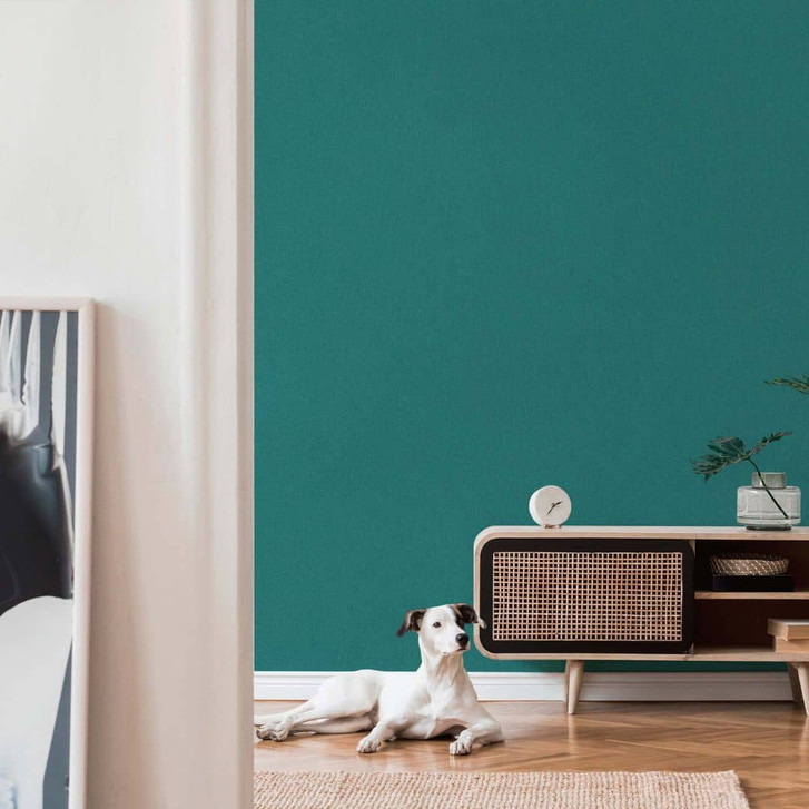 Unitapete Türkis Blau - Einfarbige Vliestapete A.S. Création - WA396124