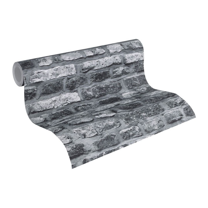 A.S. Création Vliestapete Il Decoro Tapete in Steinoptik Backstein grau, schwarz - WA268345