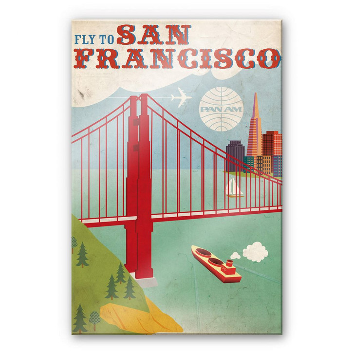 Acrylglasbild PAN AM - Fly to San Francisco  - WA110392