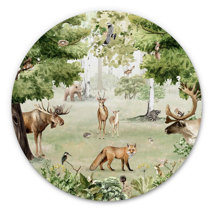 Alu-Dibond Kikki Belle - Waldwunder - Rund - WA352104