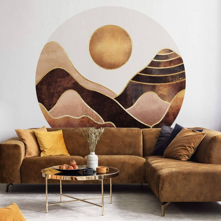 Fototapete Fredriksson - Sonnenuntergang - Rund - Selbstklebend/Vlies - WA331140