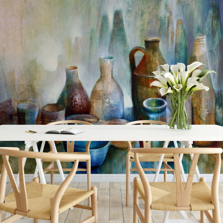 Fototapete Schmucker - Stillleben mit blauer Schal - WA227437