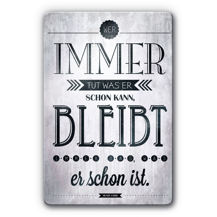 Glasbild Wer immer tut was er schon kann - WA129052