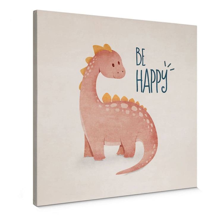 Leinwandbild Dino Be Happy - Brachiosaurus - Tunaboylu - Quadratisch - WA403124