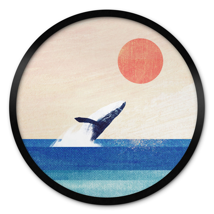 Poster Wal im Meer - Rivers - Rund - WA512879