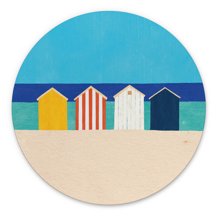 Wandbild Strandhäuser am Meer - Rivers - Alu-Dibond Rund - WA518441