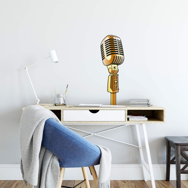 Wandsticker Retro Microphone - WA202334
