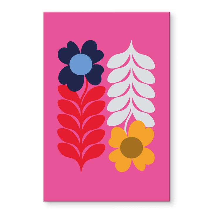 Acrylglasbild Collett - Bunte Retroblumen - WA478924