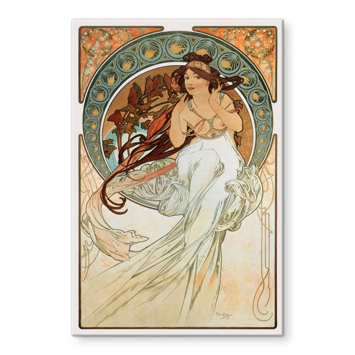 Acrylglasbild Mucha - Vier Künste: Die Musik - WA491177