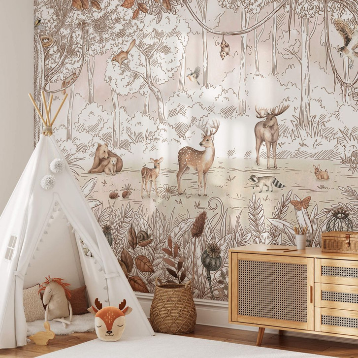 Fototapete Kikki Belle - Waldfreunde Herbst - WA353423