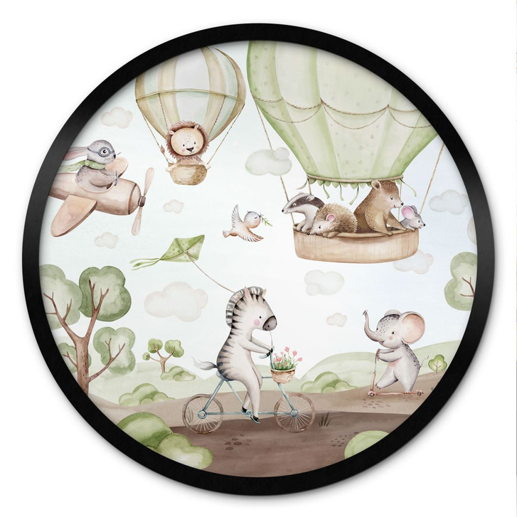 Kinderposter Ballonfahrt der Tierfreunde - Kvilis - Rund - WA498871
