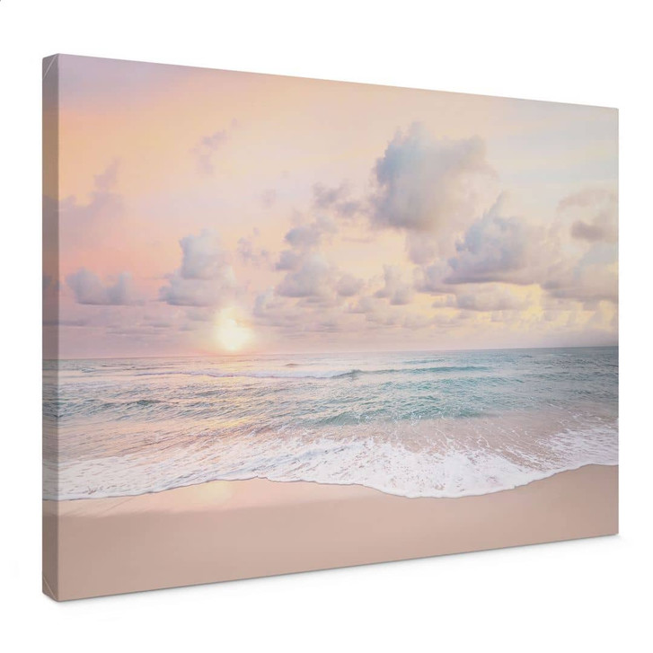 Leinwandbild Sonnenuntergang über Strand und Meer - Sisi & Seb - WA472634