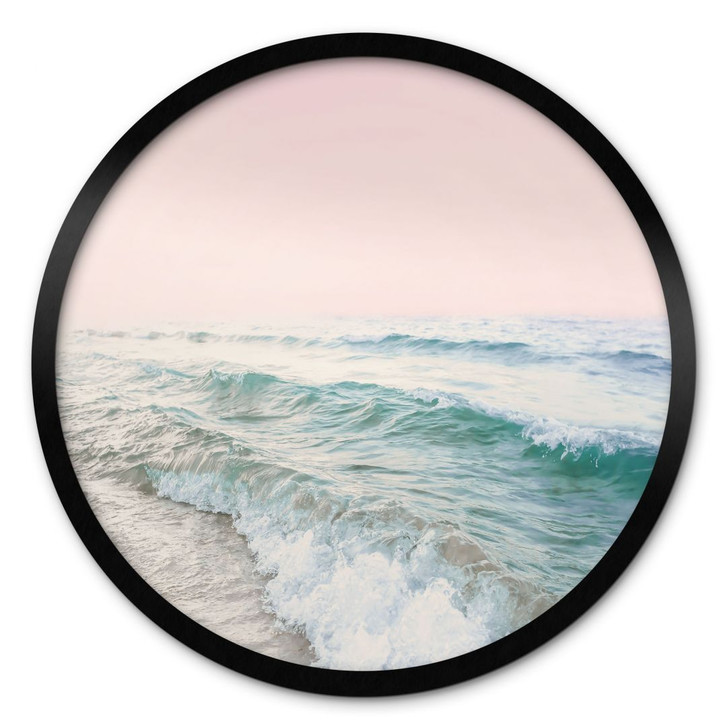 Poster Rosa Himmel über dem Meer - Sisi & Seb - Rund - WA428373