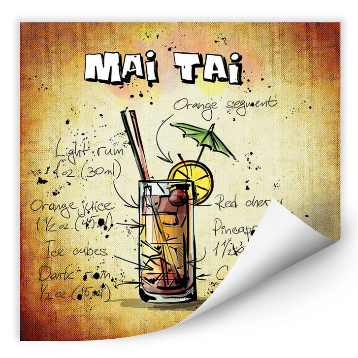 Wallprint Mai Tai - Rezept - WA186454