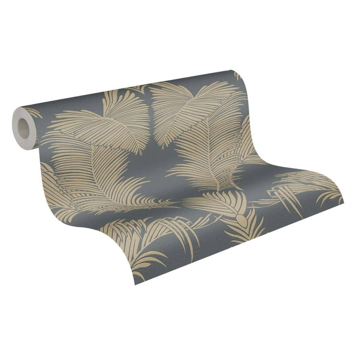 A.S. Création Vliestapete Trendwall 2 Palmentapete tropisch metallic, schwarz - WA313390