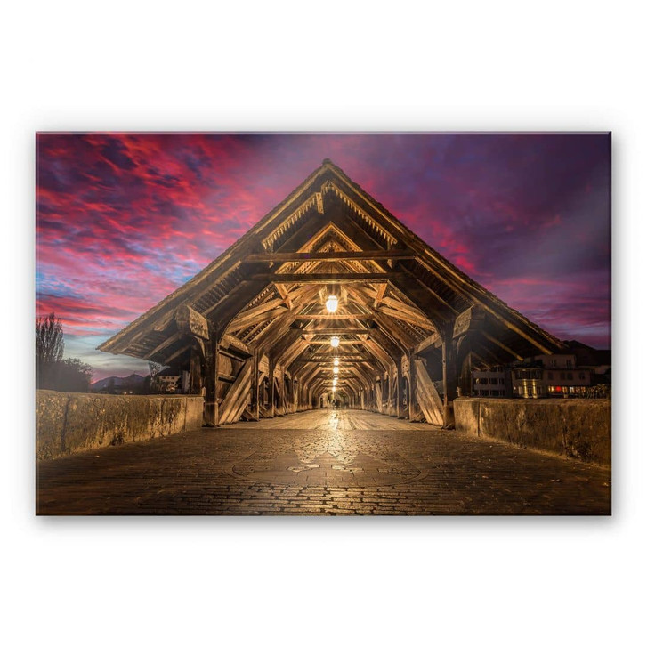 Acrylglasbild Huber - Old Wooden Bridge - WA319535