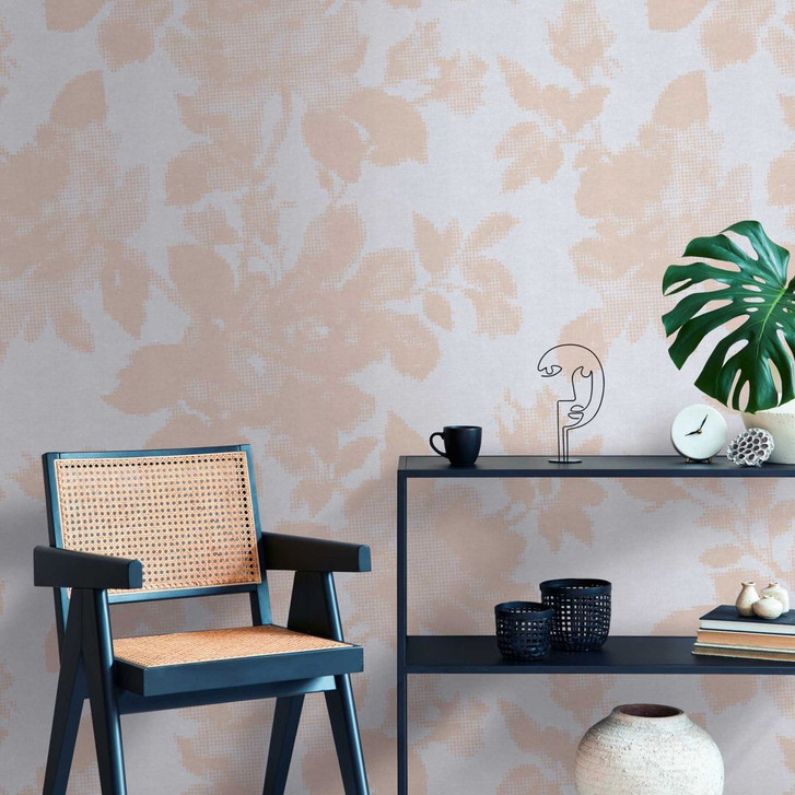 Florale Tapete Beige Grau - Vliestapete mit Blumenmuster für Schlafzimmer & Wohnzimmer - WA418383