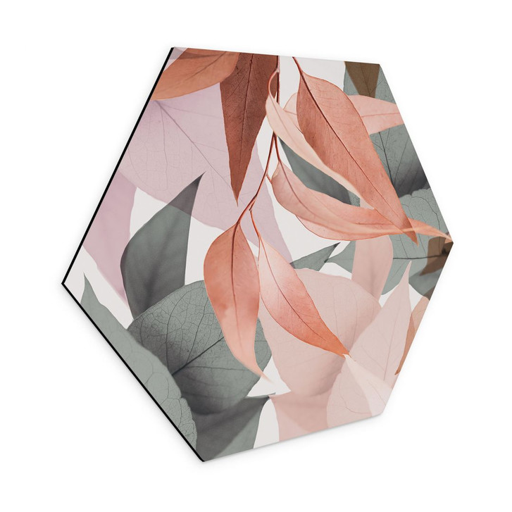 Hexagon Eukalyptusblätter 35x30cm - RS102647