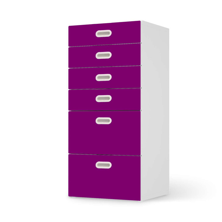 Klebefolie IKEA Stuva / Fritids Kommode - 6 Schubladen - Flieder Dark - CR110181