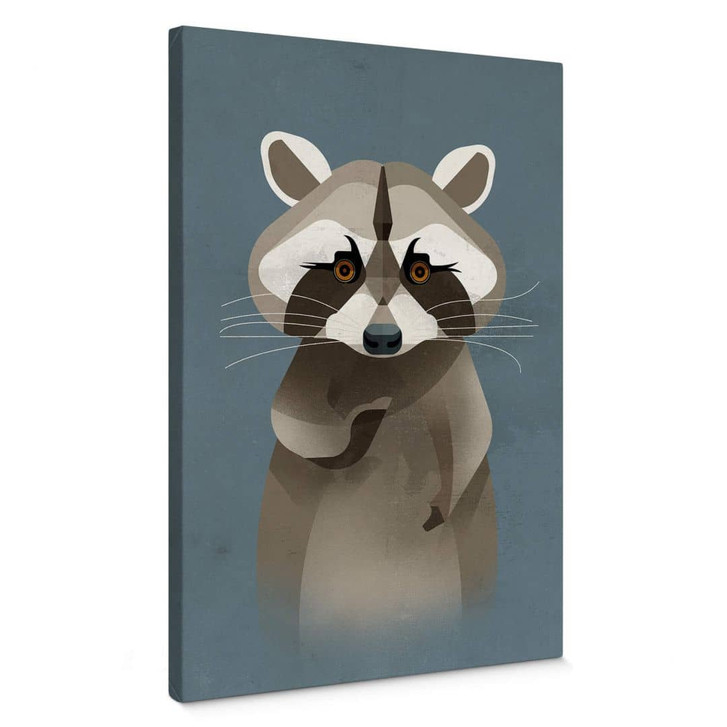 Leinwandbild Waschbär - Braun - WA404050