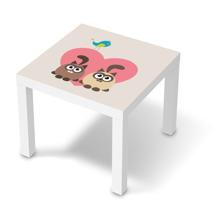 Möbelfolie IKEA Lack Tisch 55x55cm - Cats Heart - CR115792