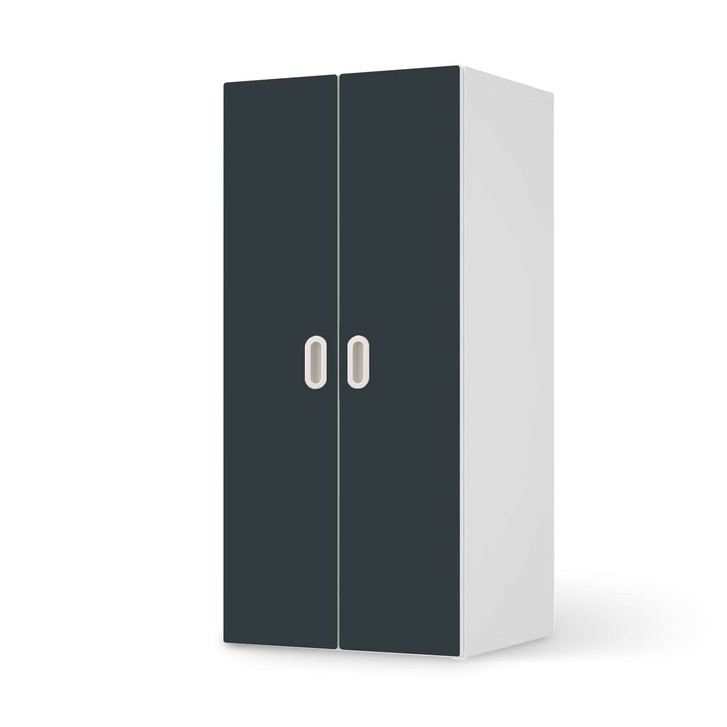 Möbelfolie IKEA Stuva / Fritids Schrank - 2 grosse Türen - Blaugrau Dark - CR117797
