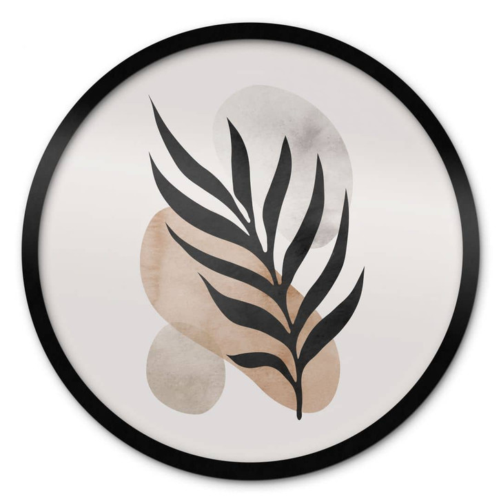 Poster Botanische Silhouette mit kunstvoller Geometrie - Costa - Rund - WA433297